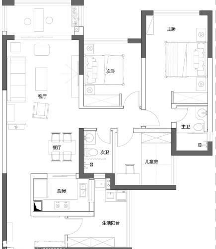 日式风格装修价格贵不贵？20万整装122平日式三居室实景图